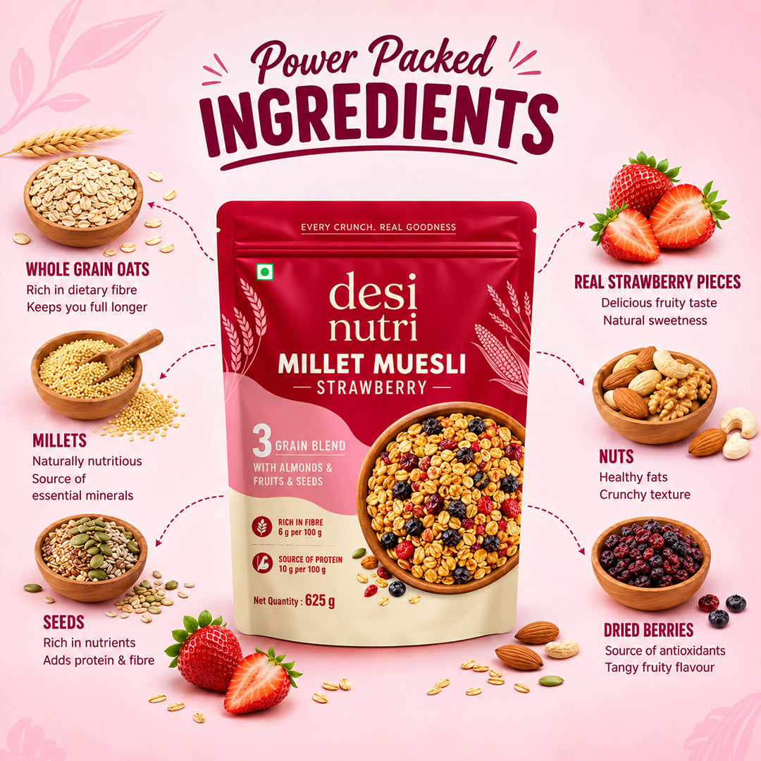 Millet Muesli Strawberry Flavour - 625g