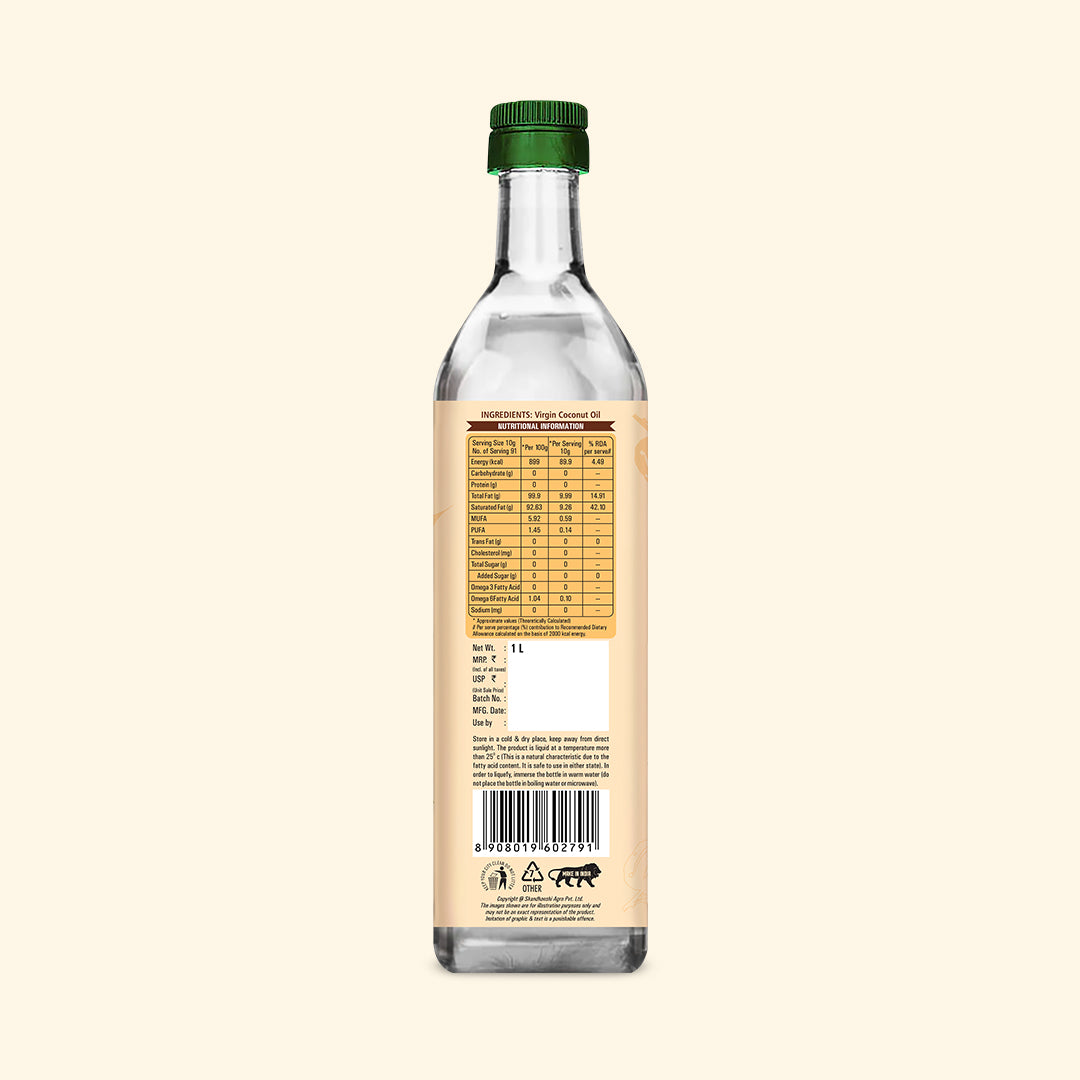 Edible Oils Combo Pack (Olive Oil, Cold Pressed Coconut Oil & Groundnut Oil) - Each 1L