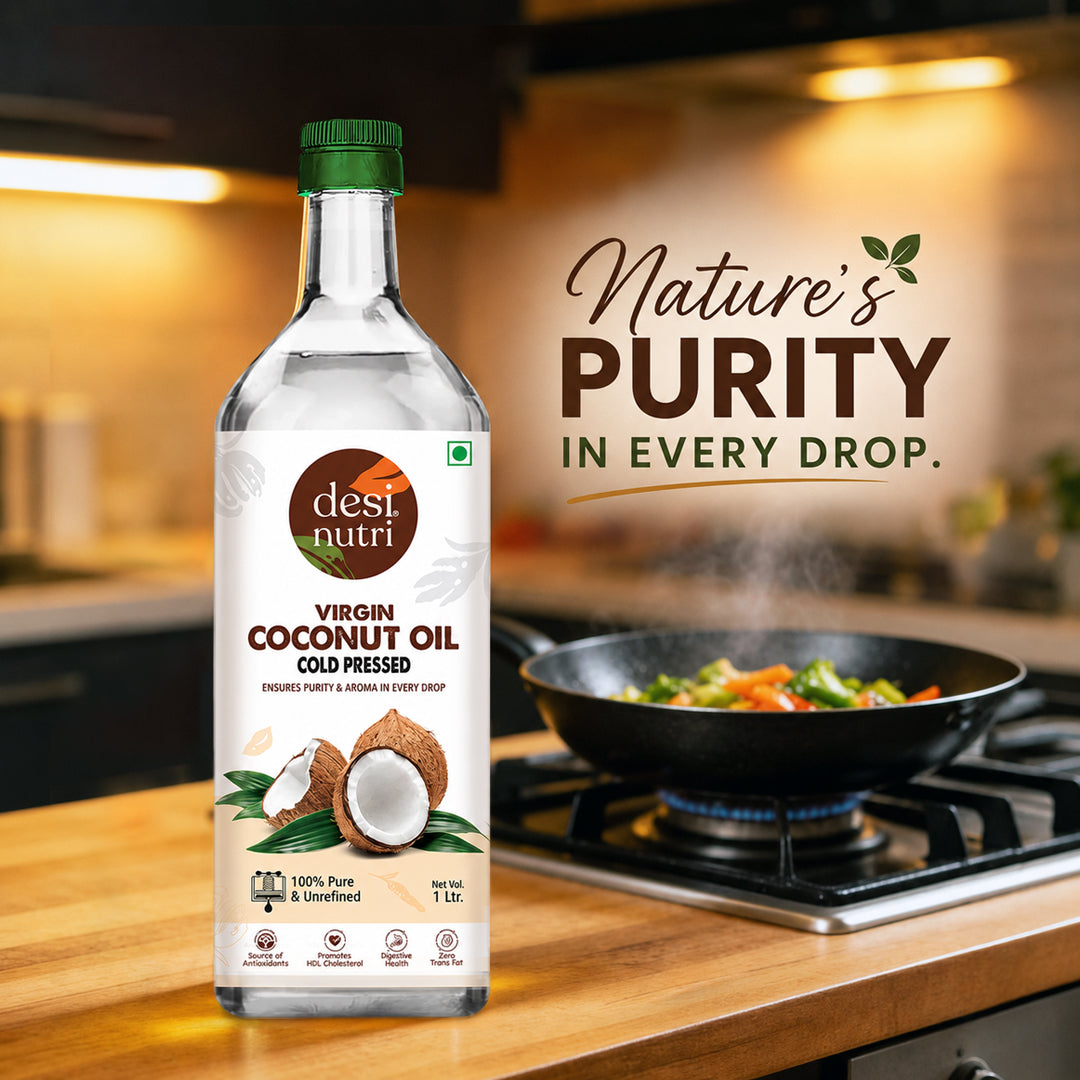 Edible Oils Combo Pack (Olive Oil, Cold Pressed Coconut Oil & Groundnut Oil) - Each 1L