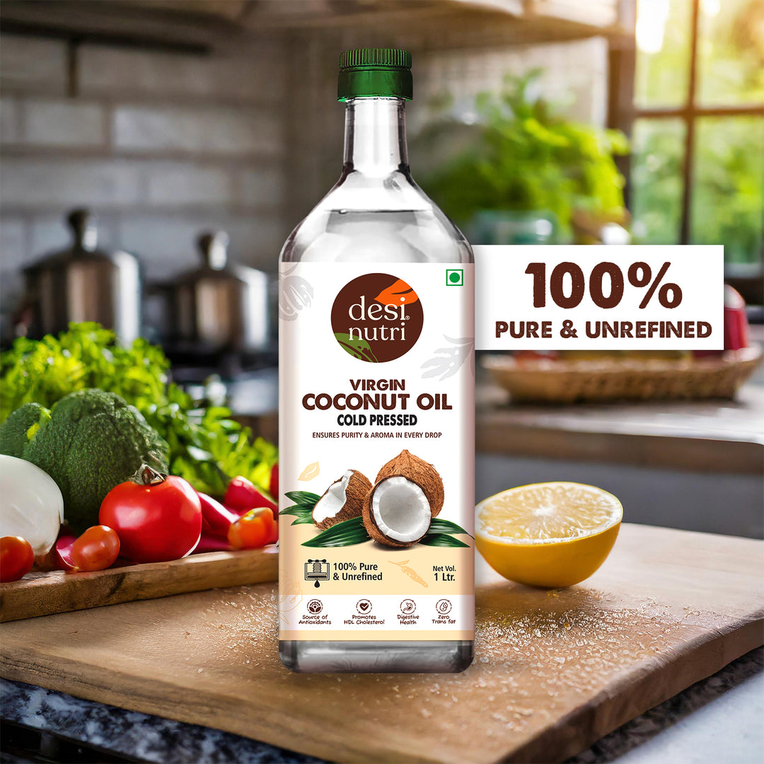 Virgin Coconut Oil (Cold Pressed) – 100% Pure & Unrefined | 1 Litre