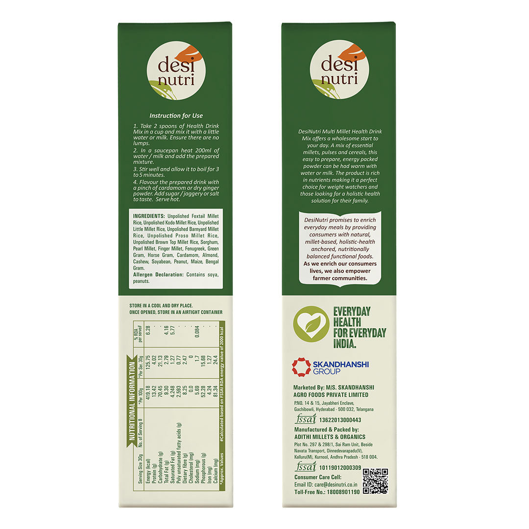 Multi Millet Health Drink Mix Pack of 2 – 250gm Each