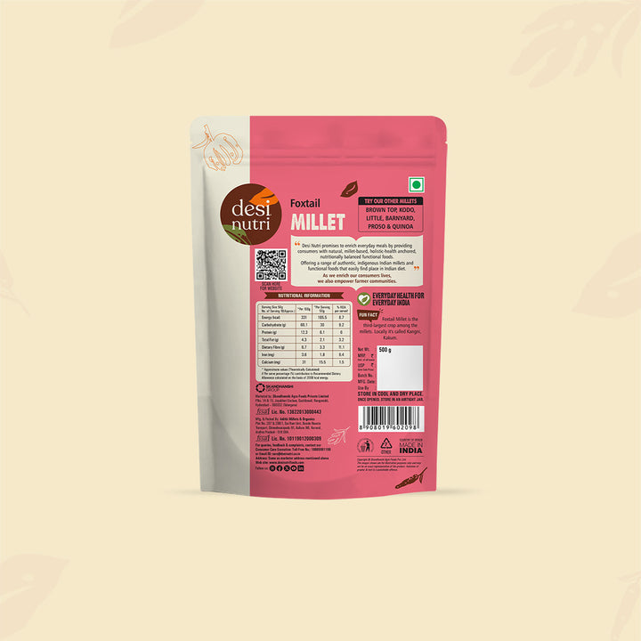 Foxtail Millet / Korra / Kangni / Thinai – 500gms